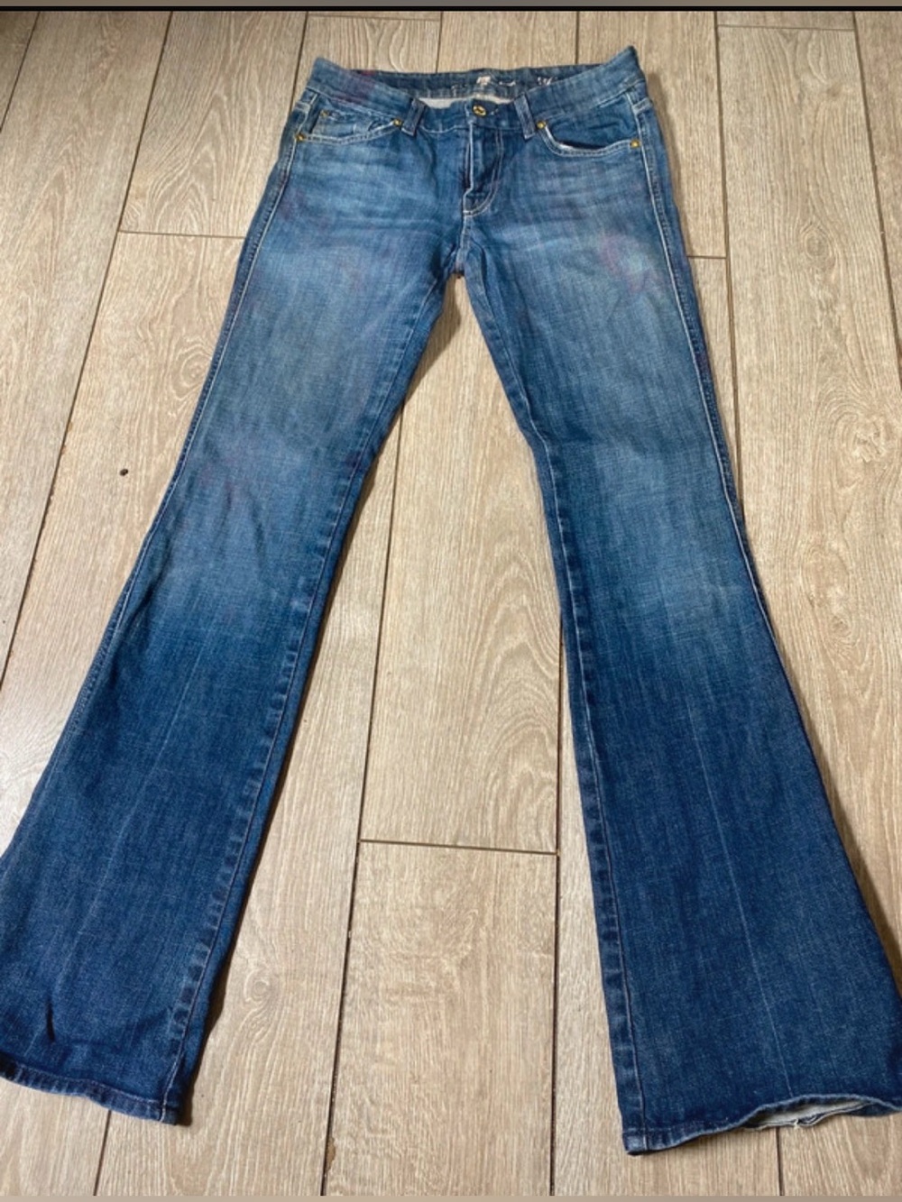 7 For All Mankind Women's A Pocket Bootcut Jeans Flared Size 27 Y2K vtg 2000s